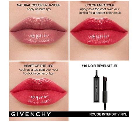 givenchy rouge interdit vinyl swatch|givenchy rouge interdit temptation black.